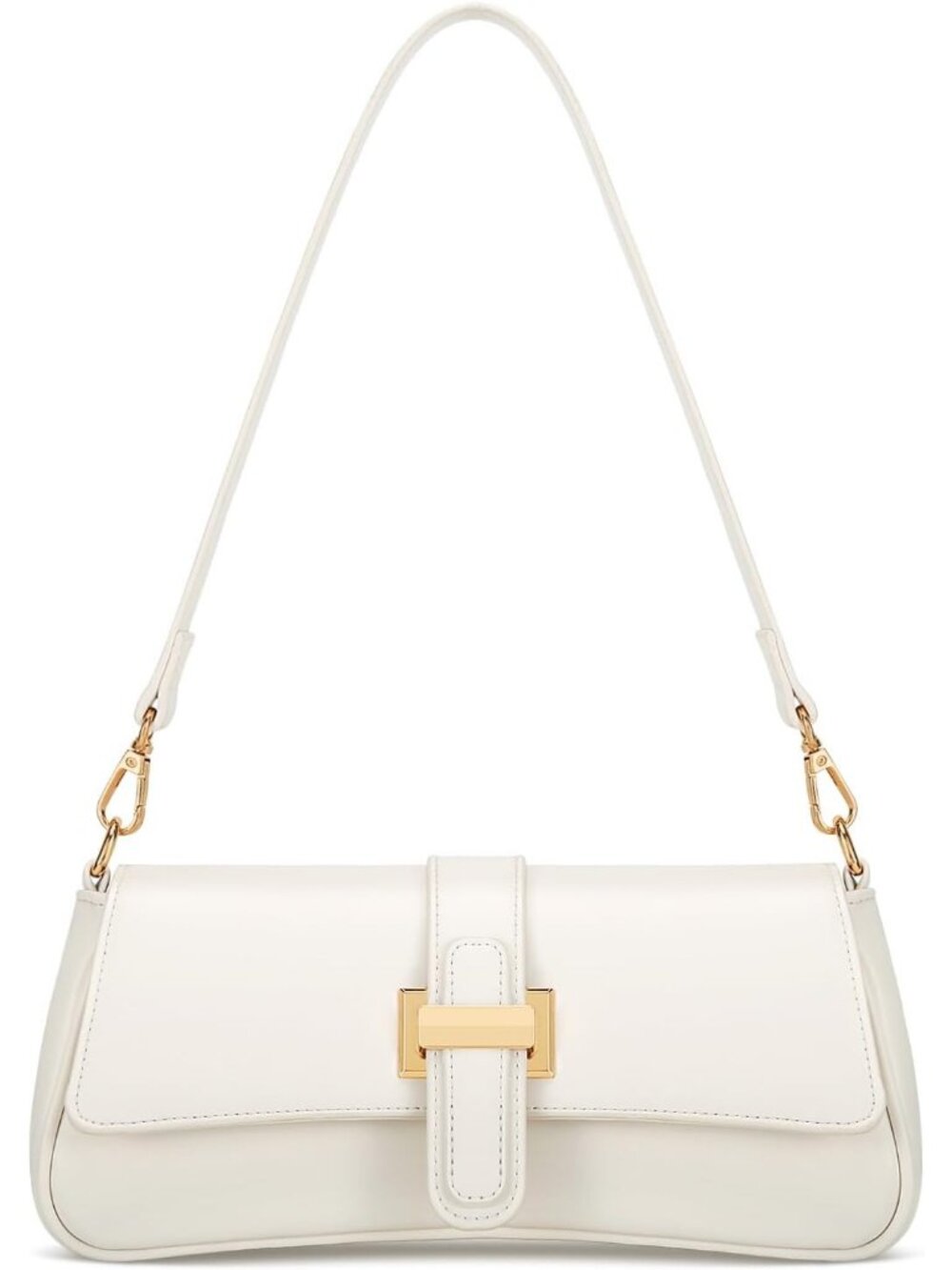 Women's Off White Small Hobo Vegan Leather Mini Retro Clutch Crossbody Bag